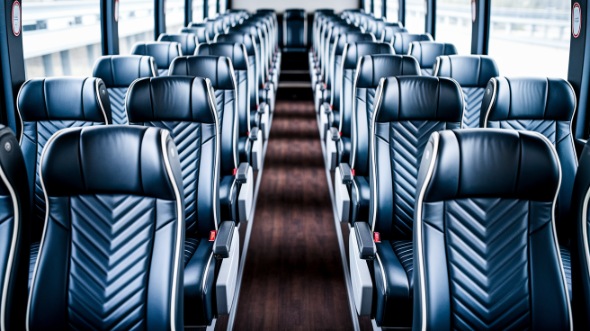 south bend 54 passenger charter bus inside