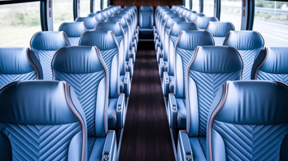 south bend 54 passenger charter bus interior