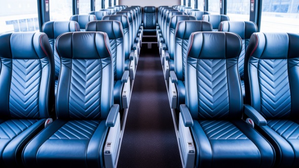 south bend 55 passenger charter bus inside
