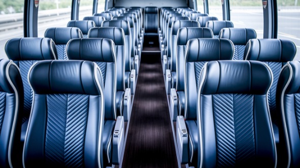 south bend 56 passenger charter bus inside